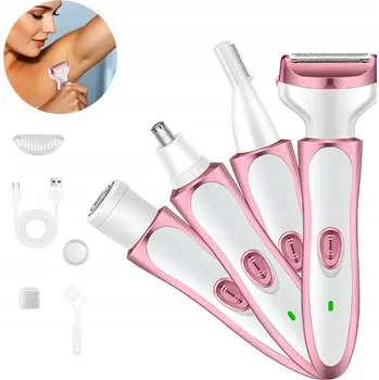 HOLICÍ STROJEK DÁMSKÝ NA TĚLO BIKINI NOHY PODPAŽÍ AKUMULÁTOROVÝ VODĚODOLNÝ 4V1