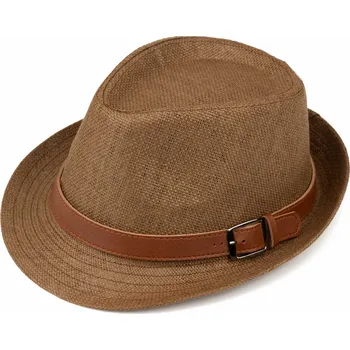 Klobouk Alessio sláměný klobouk hnědý velikost 58