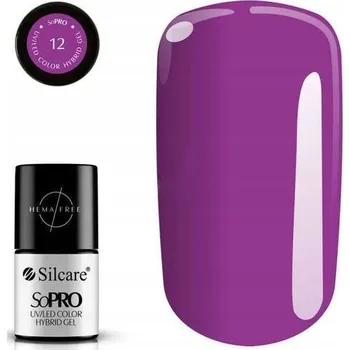 Přípravek na nehty Hybridní lak barevný Silcare Fialová 7 ml