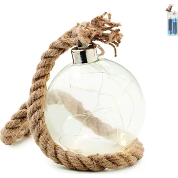 Vánoční ozdoba Skleněná koule s LED světýlky 5 bez potisku bez potisku