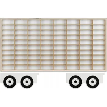 autíčko Polička na autíčka, auta, autíčka HOT WHEELS 80 přihrádek, PŘÍVĚS