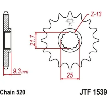 Auto-moto JT řetězové kolo přední 2273 15 KAWASAKI EX250/300 NINJA 08-16 (227315JT) (řetěz 520) (JT řetězové kolo přední 2273 15 KAWASAKI EX250/300 NINJA 08-16 (227315JT) (řetěz 520))