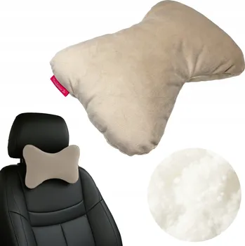 Polštář POLŠTÁŘ DO AUTA POD ŠÍJI VELUROVÝ VELVET CESTOVNÍ POD KRK MAŠLE