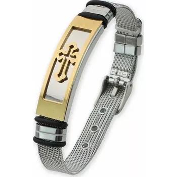 Náramek Náramek z chirurgické oceli Kruis Zlatý