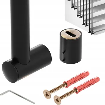 Zábradlí Kovové zábradlí Artest černé barvy, 200 cm, do interiéru