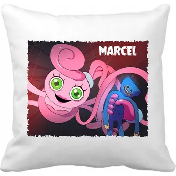 Polštář Polštář s motivem z filmu, her, knih, komiksů a hudby Poppy Playtime, 40 x 40 cm