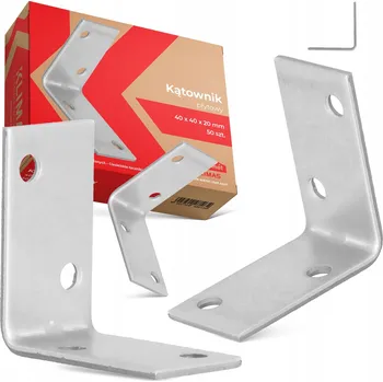 Úhloměr 50x TESAŘSKÝ ÚHELNÍK Ocelový PLOCHÝ 40x40x20 ÚHLOVÝ SPOJOVNÍK Truhlářský