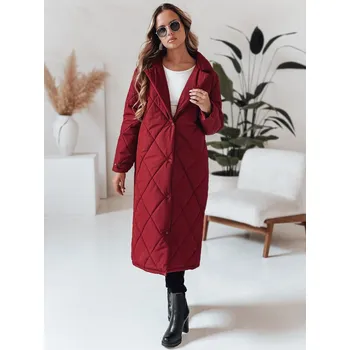 Dámská dlouhá zimní bunda WARMISSA Dstreet TY4916 Barva: Bordó, Velikost: XL