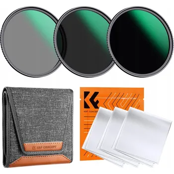 Sada šedých ND filtrů 3x filtr ND8 ND64 ND1000 pouzdro Nano - D K&F