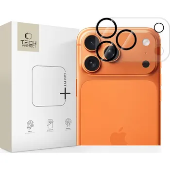 Náhradní kryt pro mobilní telefon Ochranné sklo zadní kamery Tech-Protect Cam Fit+ iPhone 17 Pro Max čiré