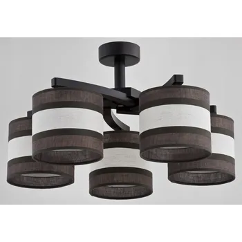 Stropní svítidlo do obýváku PERGITO 5xE27 výška 33cm | černé