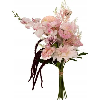 umělá květina UMĚLÉ KVĚTY KYTICE RŮŽOVÁ KOMPOZICE UMĚLÝCH KVĚTIN 60 cm