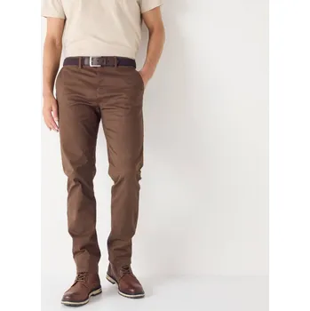 Dámské kalhoty Chino kalhoty z gabardénu se vzorem kaštanová 54