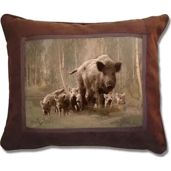 Dekorativní polštářek Myslivecký polštář - Bachyně se selaty