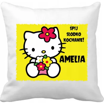 Polštář Polštář filmový, herní, knižní, komiksový, hudební Hello Kitty Onegai 40 x 40 cm