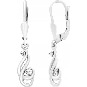 Náušnice Brilio Stříbrné Lesklé stříbrné náušnice s krystaly 436 001 00549 04