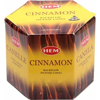 Vonná tyčinka Vonné kužely pro tekoucí dým HEM Cinnamon 40 ks