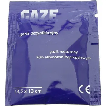 Obraz GAZIK NASĄCZONY ALKOHOLEM DEZYNFEKCYJNY NA POKOŽKU