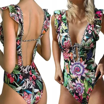 Dámské plavky 124NG jednodílné plavky vícebarevné velikost XL