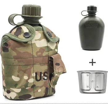 Láhev Polní láhev o objemu 1l s ALU miskou KT-1000 Camo