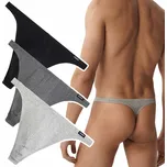 Pánské TANGA Atlantic 3BMP-253, sexy bavlněné slipy, 3 kusy v balení (3-PAK) - XL