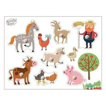 Dřevěná hračka Układanka drewniana Farma (pl, 2000, Smily Play)