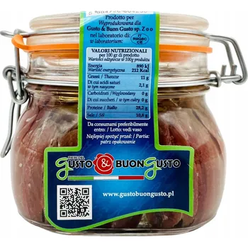 Vrták Ančovičky Gusto & Buon Gusto 0,58 kg