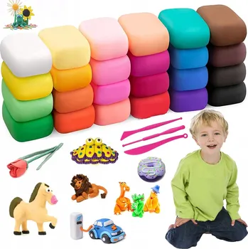 Modelovací hmota MODELOVACÍ HMOTA MAGICKÁ PLASTELÍNA 50 BAREV PRO DĚTI 3+