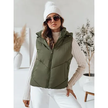 Dámská vesta Dámská prožívaná vesta LIKEHUGS Dstreet TY4975 Barva: Zelená, Velikost: L