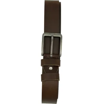 Opasek Kožený unisex opasek š 4 cm hnědý