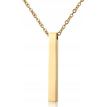 Náhrdelník Pánský zlatý náhrdelník s obdélníkem Řetízek