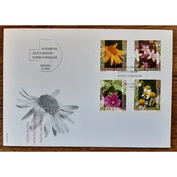 Sběratelství Švýcarsko FDC 1823/6 A, flóra, r. 2003