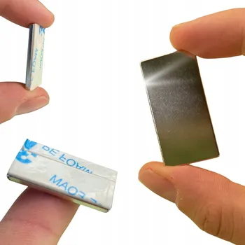 Dekorativní magnet Neodymový Magnet s deskami SAMOLEPICÍ M3 4x20x2, velký, silný, N42