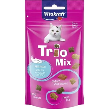 Pamlsek pro kočku Vitakraft Trio mix rybí 60 g