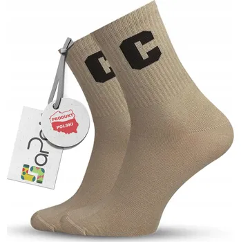 Dámské ponožky Ponožky Dámské Froté Teplé a Měkké Béžové Písmeno C aPair 37-41