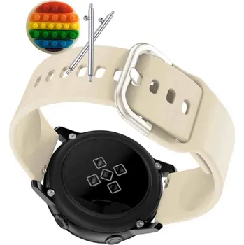 Pouzdro na mobilní telefon Řemínek Řemínek pro Samsung Galaxy Watch4 44mm, Silikonový Béžový Smyčka, nastavitelný