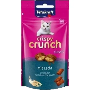 Pamlsek pro kočku Vitakraft Crispy Crunch svačinka s lososem 60g