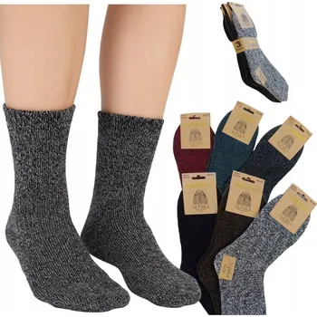 Pánské ponožky 6x Pánské ponožky Zimní Vlněné Alpaka TEPLÉ PONOŽKY NA ZIMU 40-43