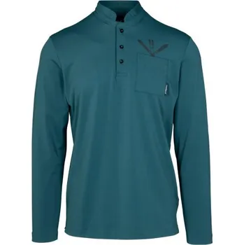 Pánské tričko Stöckli POLO MAO LONGSLEEVE - tmavě zelená S