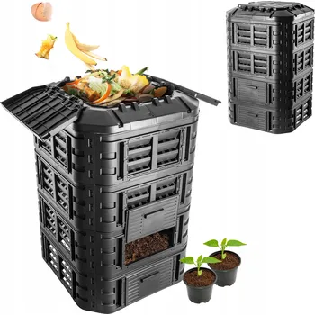 Kompostér Kompostér 1-komorový Kadax 1120 l černý