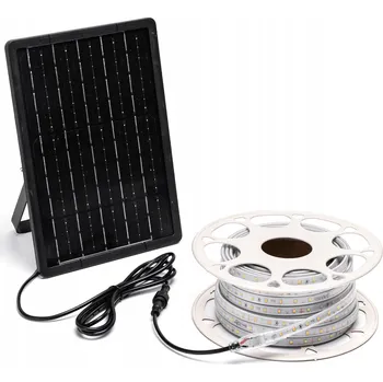 LED páska Solární LED pásek - 10 m - 100 W - 6500 K - 1000 lm - IP