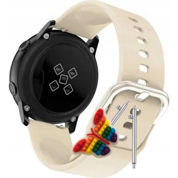 Pouzdro na mobilní telefon Řemínek Řemínek pro Mobvoi TicWatch C2 Plus, Silikonový Béžový Smyčka, nastavitelný