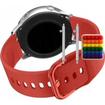Pásek Řemínek pro Samsung Galaxy Watch Active 2 44 mm, Silikon Červený Poutko