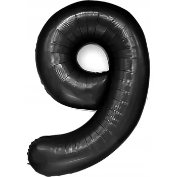 Balónek FÓLIOVÝ BALÓNEK ČÍSLICE 9 ČERNÝ VELKÝ 100 CM NA HELIUM DEKORACE K NAROZENINÁM