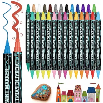 Oboustranné akrylové FIXY 26 ks pro děti na umění a scrapbooking