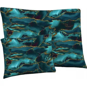 Povlak na polštářek Dekorativní povlak na polštář Velvet Deco s potiskem Hlubiny oceánu 40x40 cm