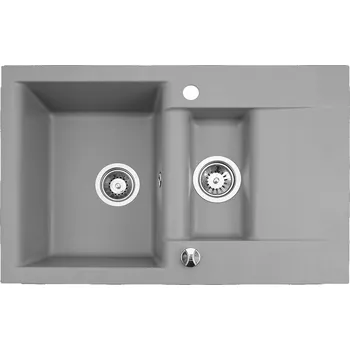 Granitový dřez Dřez jednopůlkomorový Brenor Estein 1,5K granitový šedý