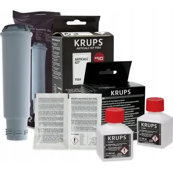 Kávovar Sada filtrů Krups KRUPS F08801, Odvápňovač Krups F054, Čisticí roztok Krups XS9000