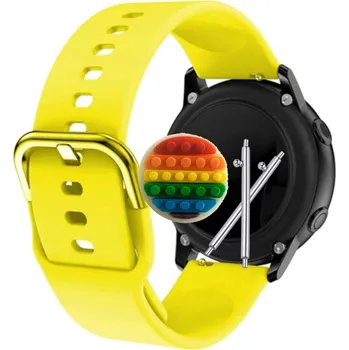 Pouzdro na mobilní telefon Řemínek / Pásek Řemínek pro Rubicon RNCE78, Silikonový Žlutý Smyčka, nastavitelný