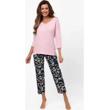 Dámské pyžamo Dámské 3/4 pyžamo Italian Fashion Marisal - bavlna Růžová S